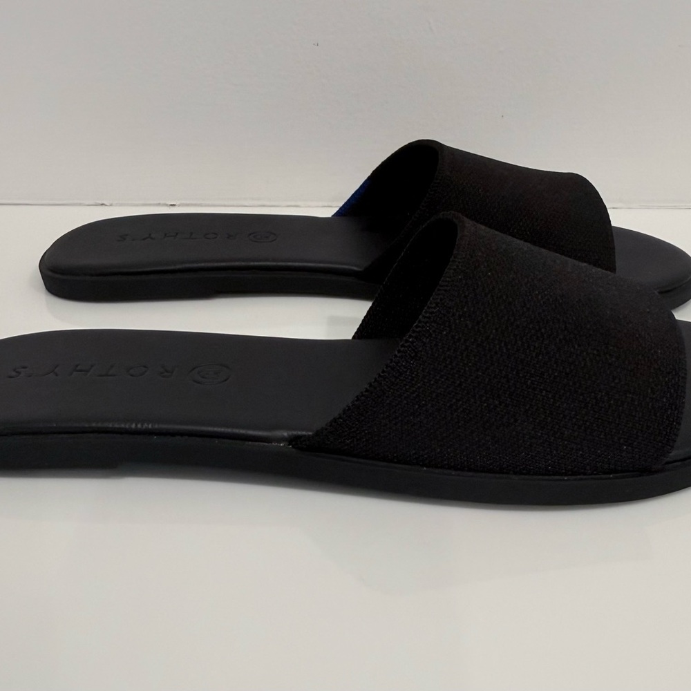 NEW!!! Rothy’s RARE slide sandal Black - Size 7 - Picture 2 of 8